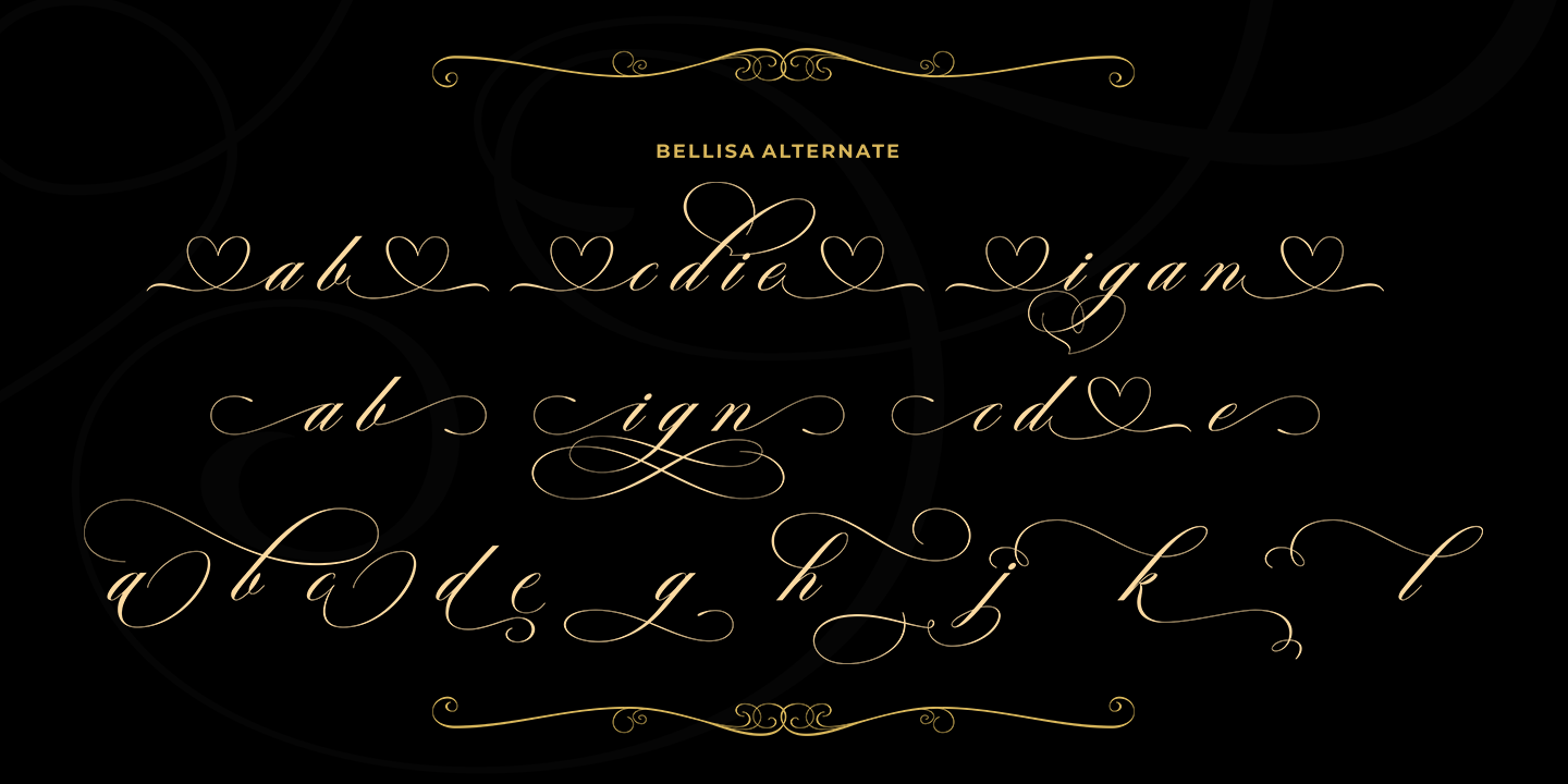 Пример шрифта Bellisa Script #5